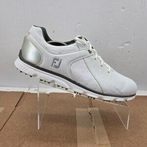 Footjoy Pro SL 53579 Spikeless Golf Shoes White Silver Comfort Mens Size 12